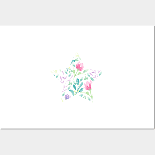 Dainty Florals | Watercolor | Pattern Posters and Art